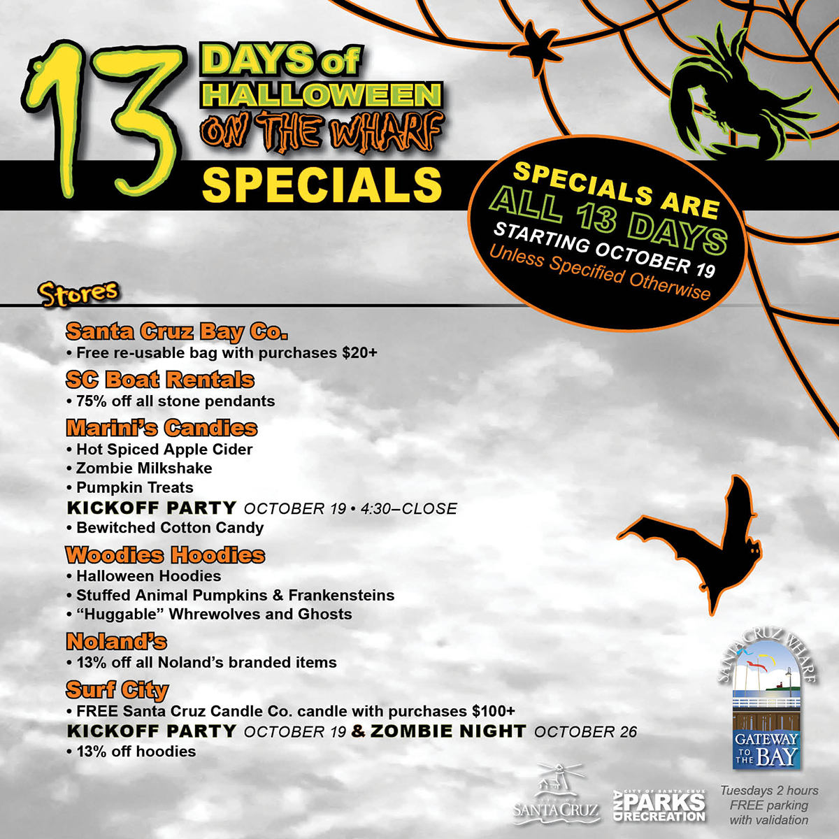 13 Days of Halloween on the Wharf Specials