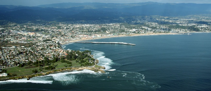 Aerial Photo of Santa Cruz by Aaron Becker
