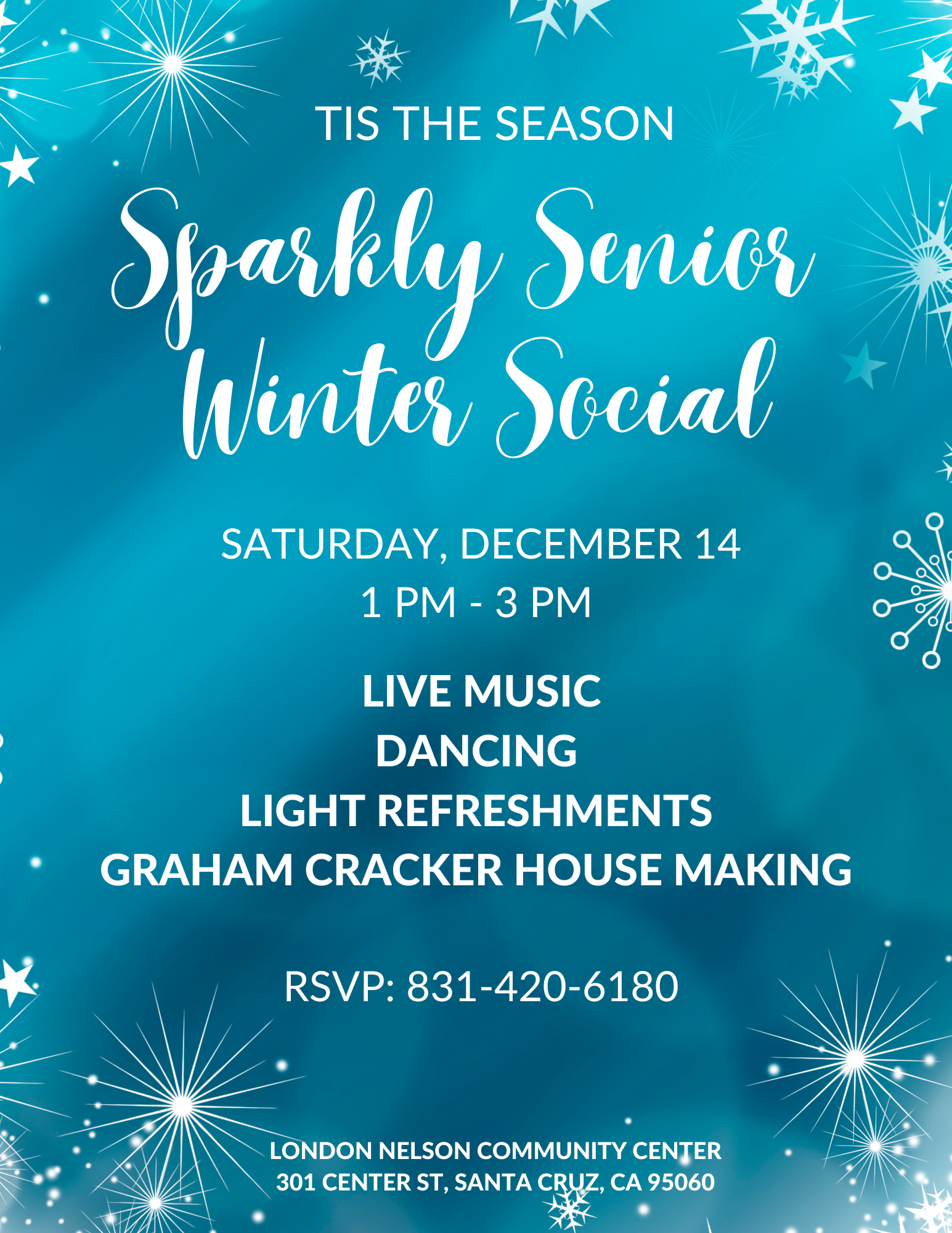 Sparkly Senior Winter Social 2024 Flyer